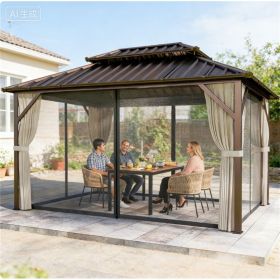Pavilions, canopies, sunshades, brown