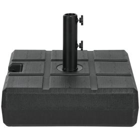 Umbrella Stand for 1.5", or 1.9" Umbrella Poles, Fillable Umbrella Base, Black