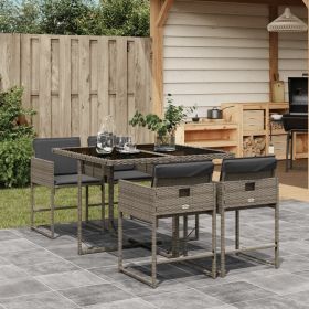 Garden Dining Set Grey, Black, Dark Grey