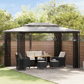 Gazebo with Nets 9.8'x13.1'x8.7' Anthracite