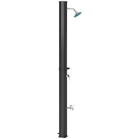 7.1FT Solar Heated Outdoor Shower, 9.2 Gallon Outdoor Solar Shower For Backyard, Poolside, Beach, Spa (Option: Black)